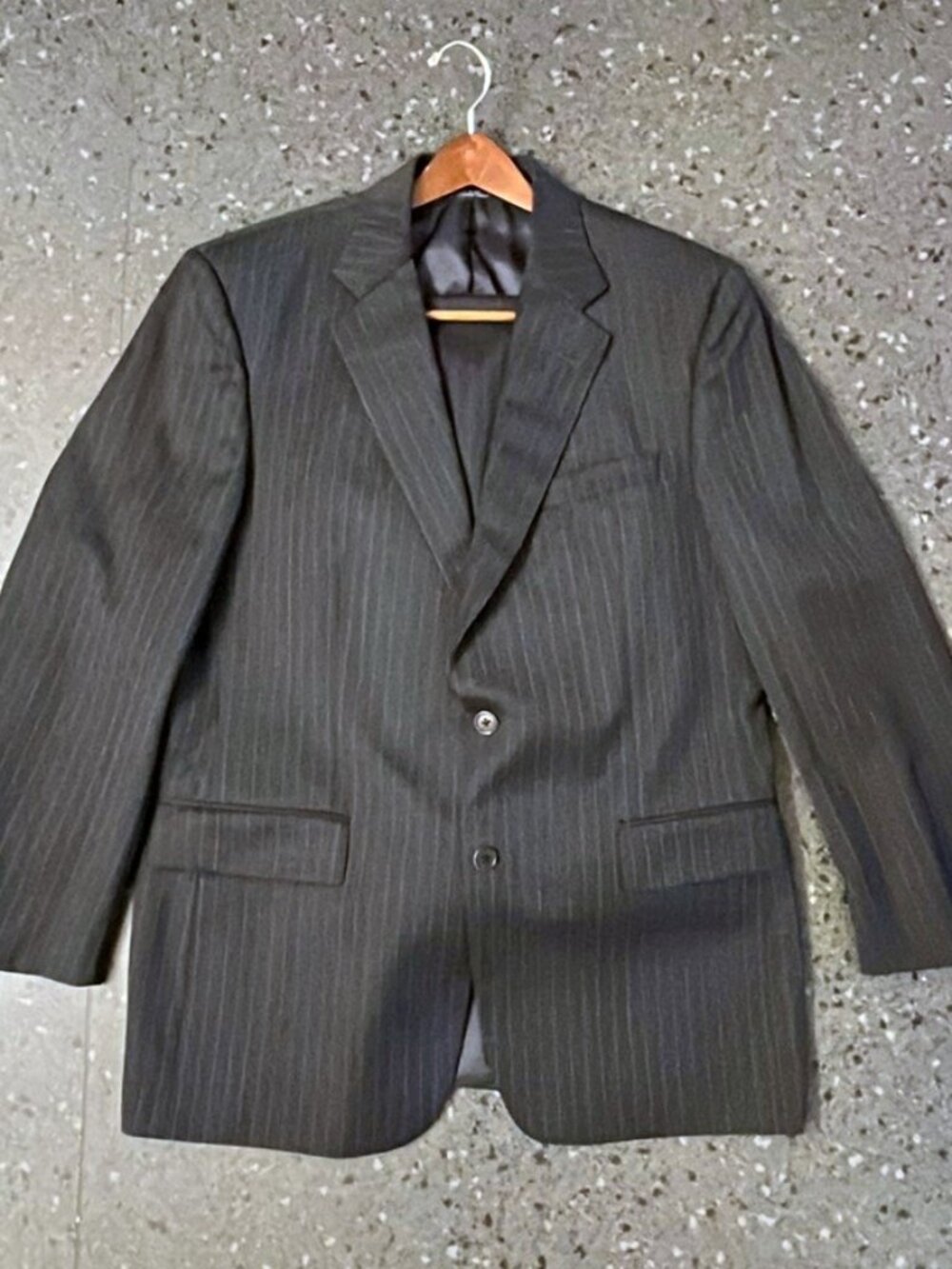 Brooks Brothers Charcoal Pinstripe Suit, Vintage